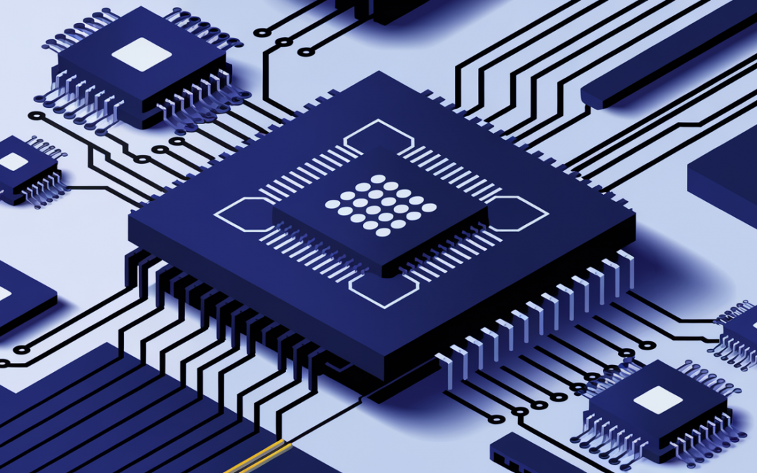 immagine che raffigura un microchip blu di DAREQ